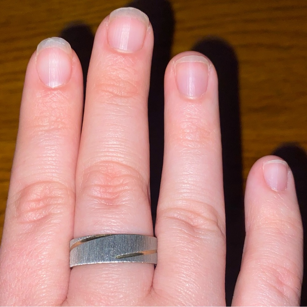 Mens size 11 Silver & Gold Ring